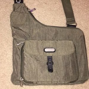 Green W/ Orange Interior Baggalini Crossbody